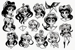sailor moon tattoo idea