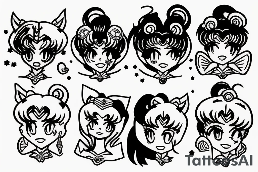 sailor moon tattoo idea