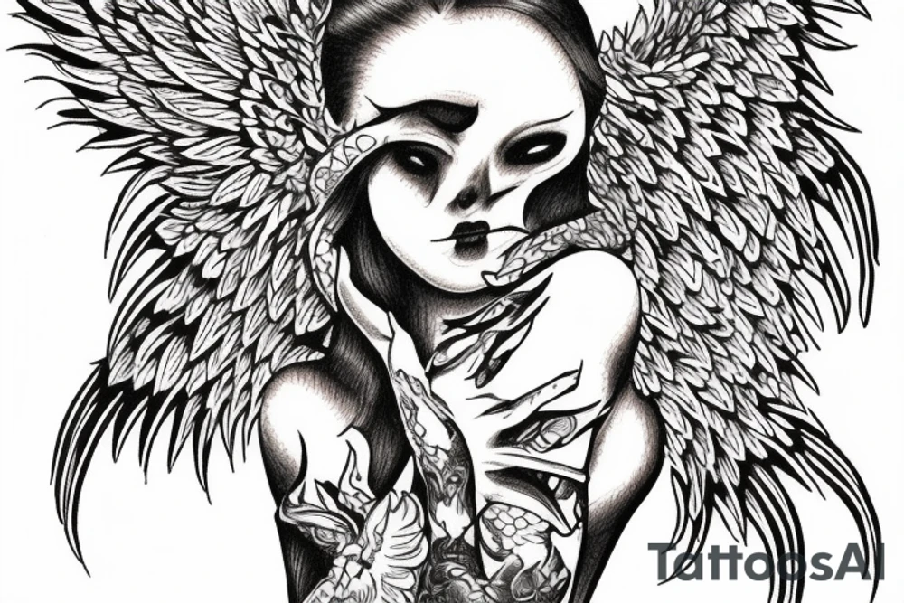 angel war tattoo idea