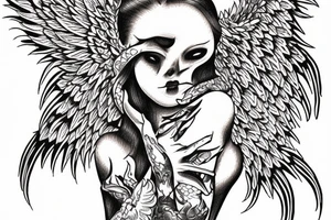 angel war tattoo idea