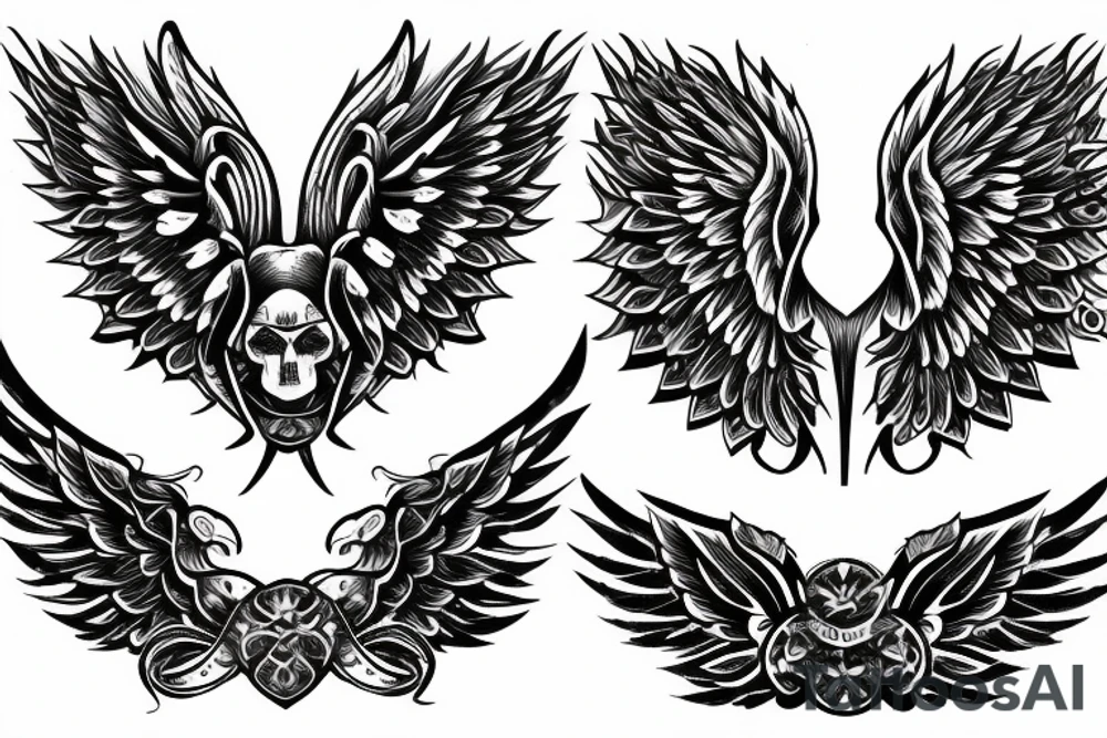 angel war tattoo idea