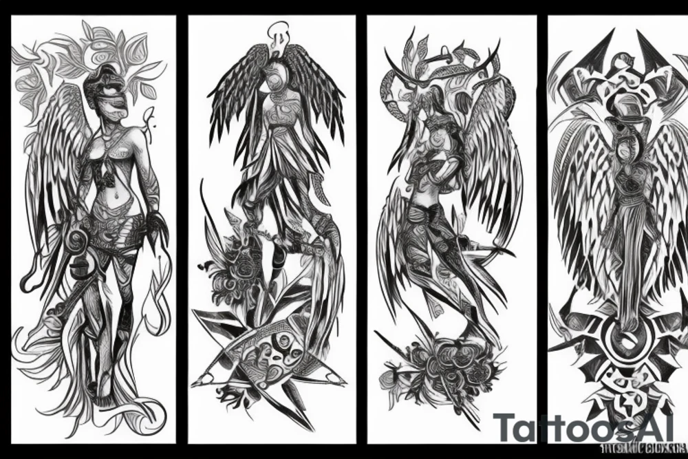angel war tattoo idea