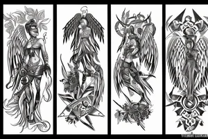 angel war tattoo idea