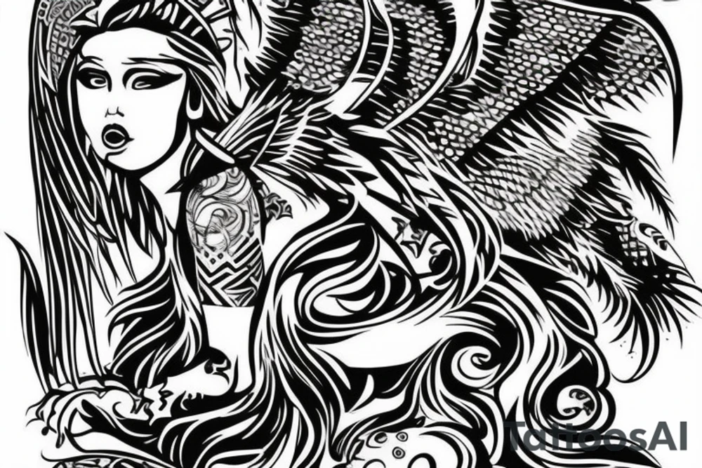 angel war tattoo idea