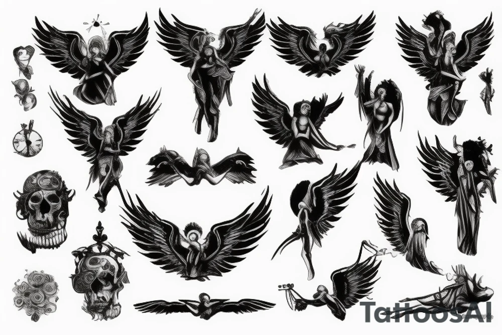 angel war tattoo idea