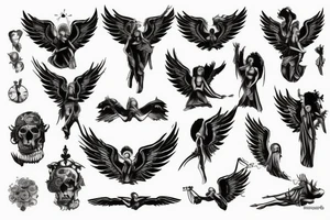 angel war tattoo idea