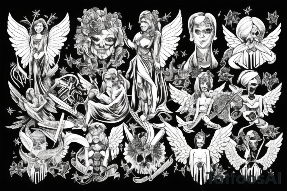 angel war tattoo idea