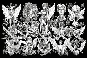 angel war tattoo idea