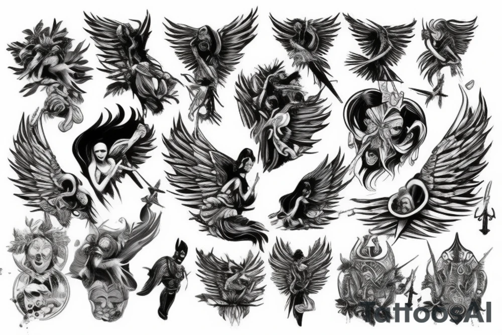 angel war tattoo idea