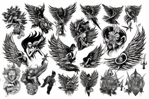 angel war tattoo idea