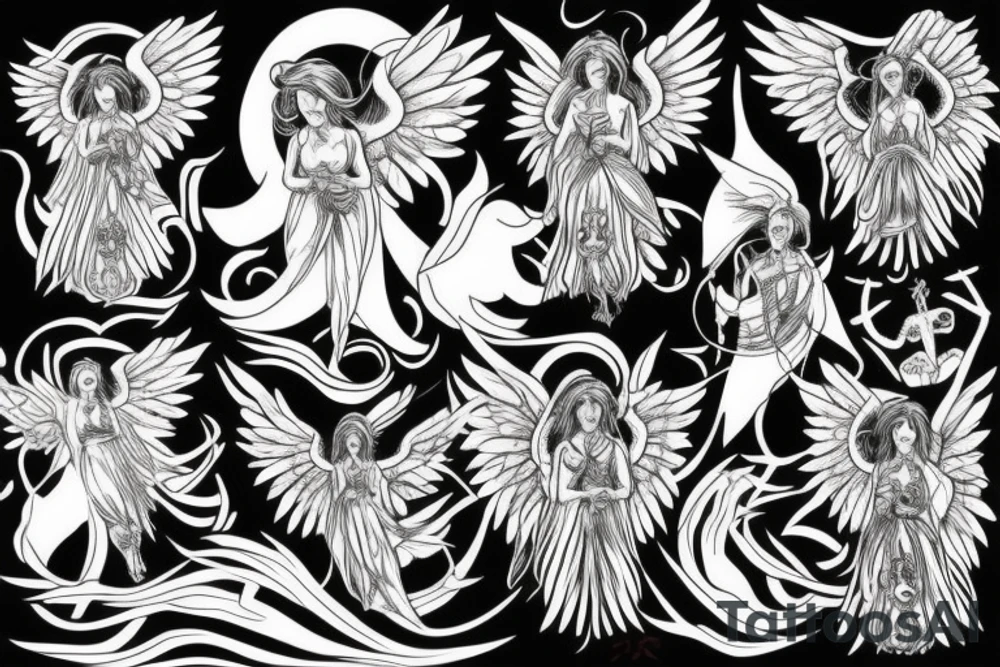 angel war tattoo idea