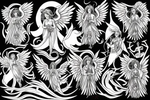 angel war tattoo idea