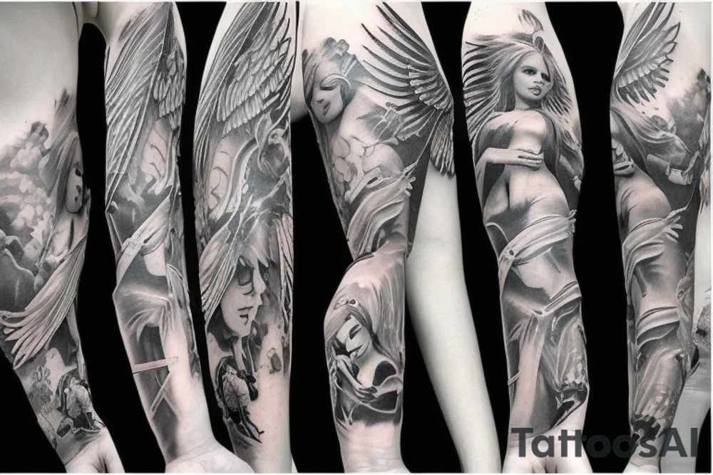 angel war tattoo idea
