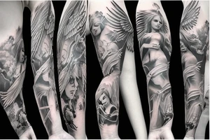 angel war tattoo idea
