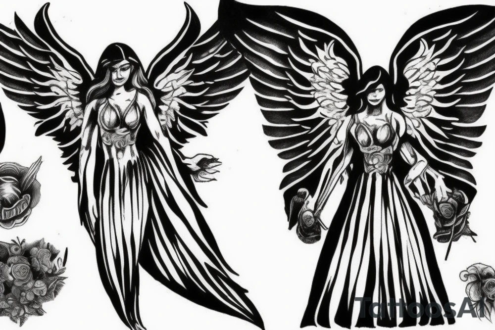 angel war tattoo idea