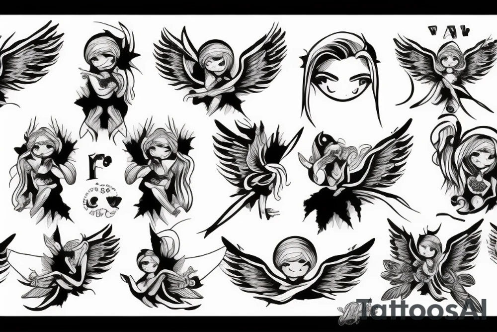 angel war tattoo idea