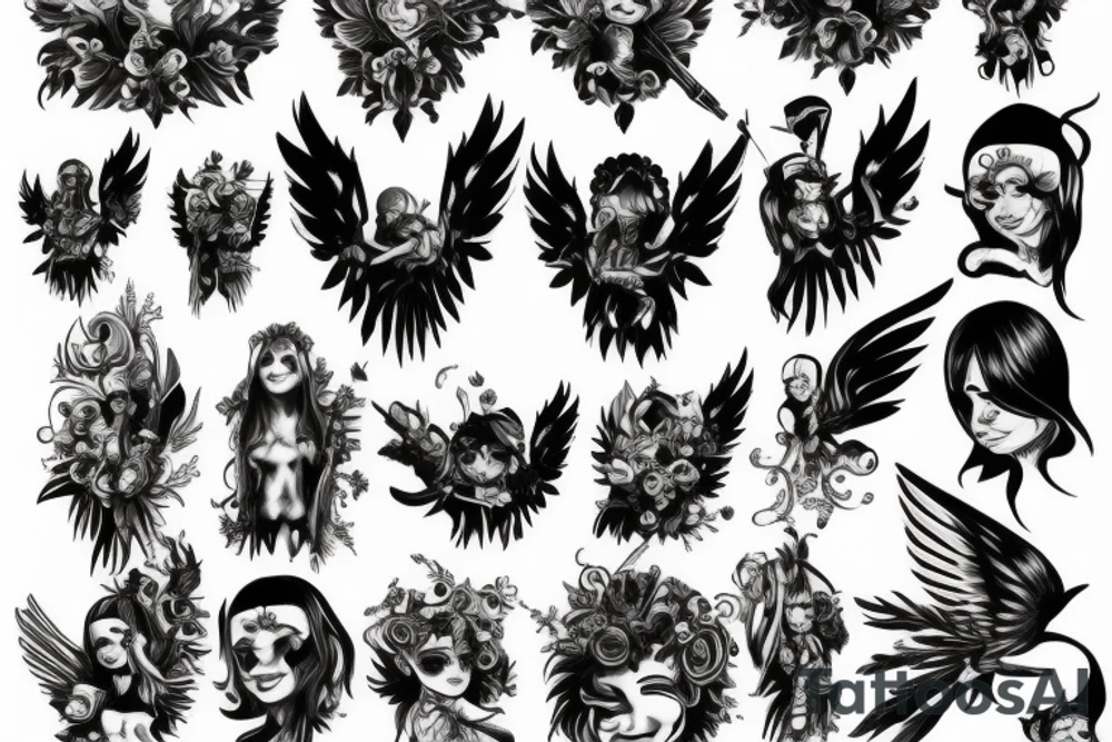 angel war tattoo idea