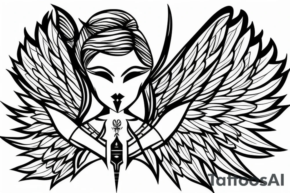 angel war tattoo idea