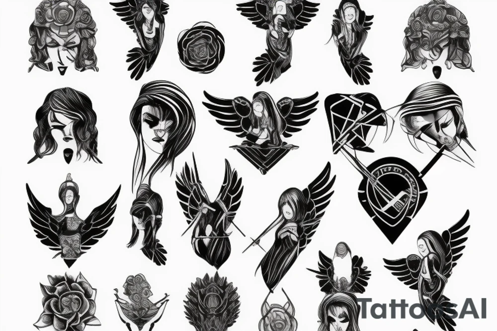 angel war tattoo idea