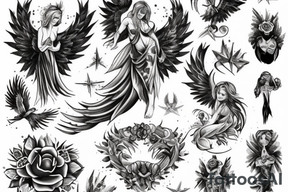 angel war tattoo idea