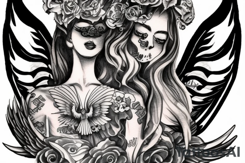 angel war tattoo idea