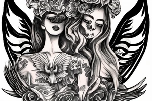 angel war tattoo idea