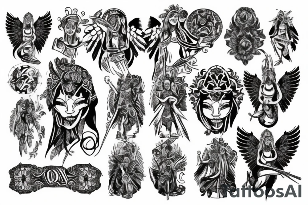 angel war tattoo idea