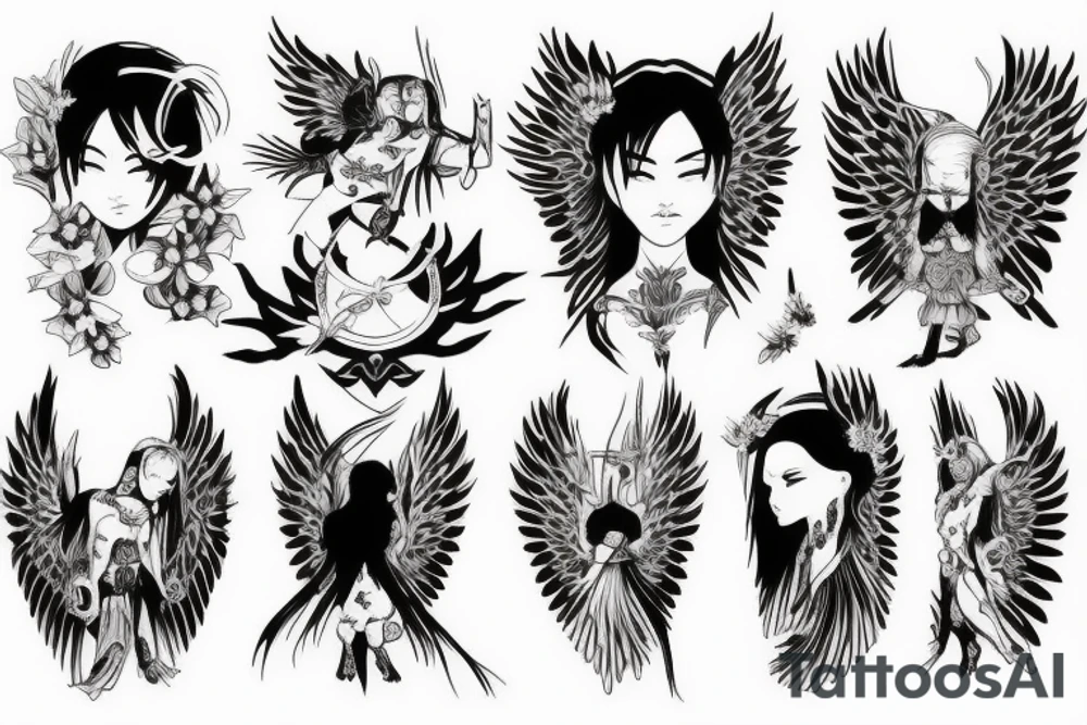 angel war tattoo idea