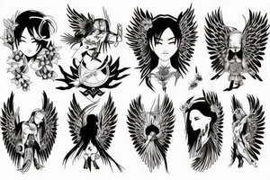 angel war tattoo idea