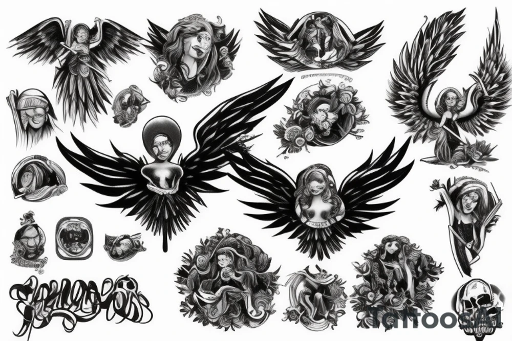 angel war tattoo idea