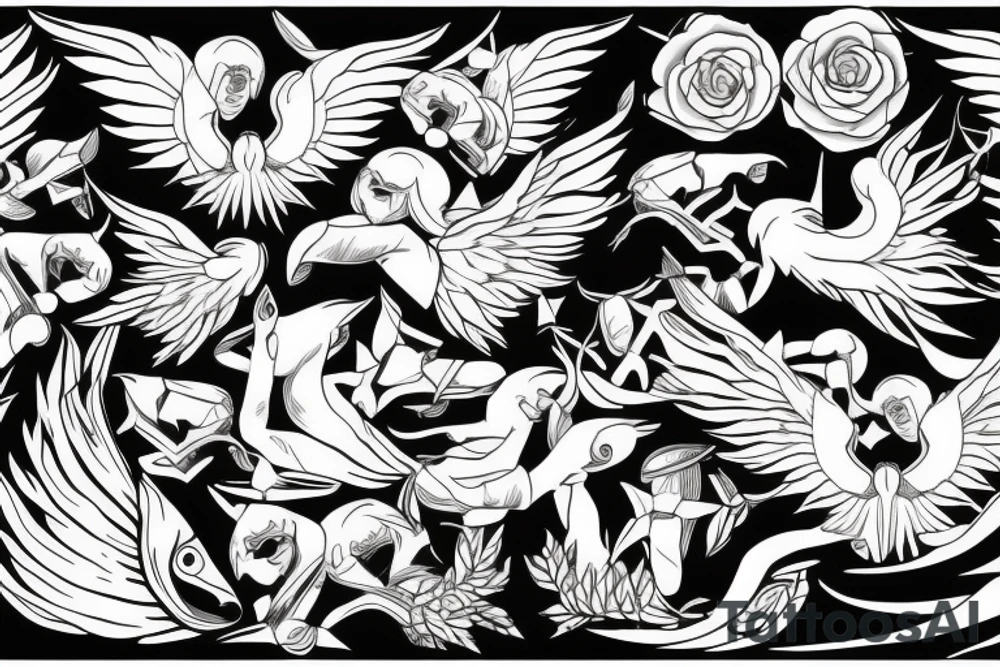 angel war tattoo idea