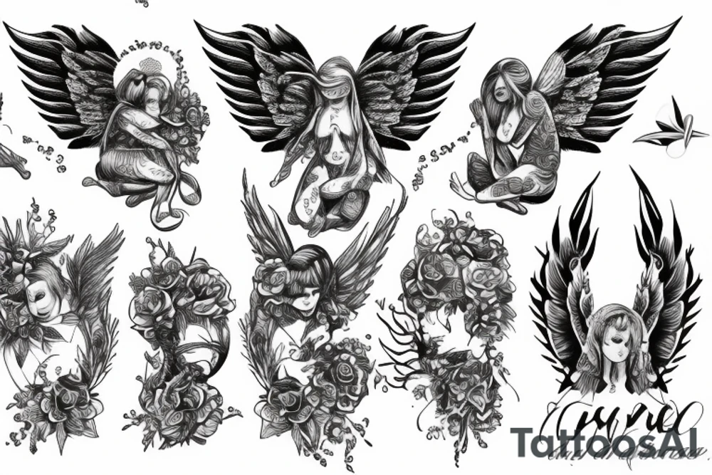 angel war tattoo idea
