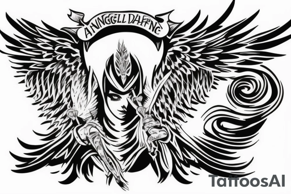 angel war tattoo idea