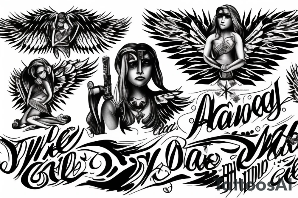 angel war tattoo idea