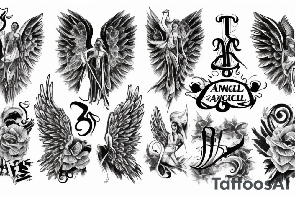 angel war tattoo idea