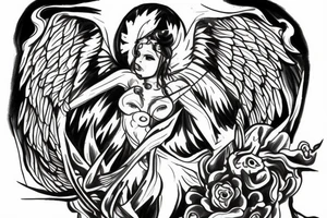 angel war tattoo idea