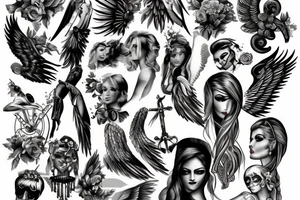 angel war tattoo idea