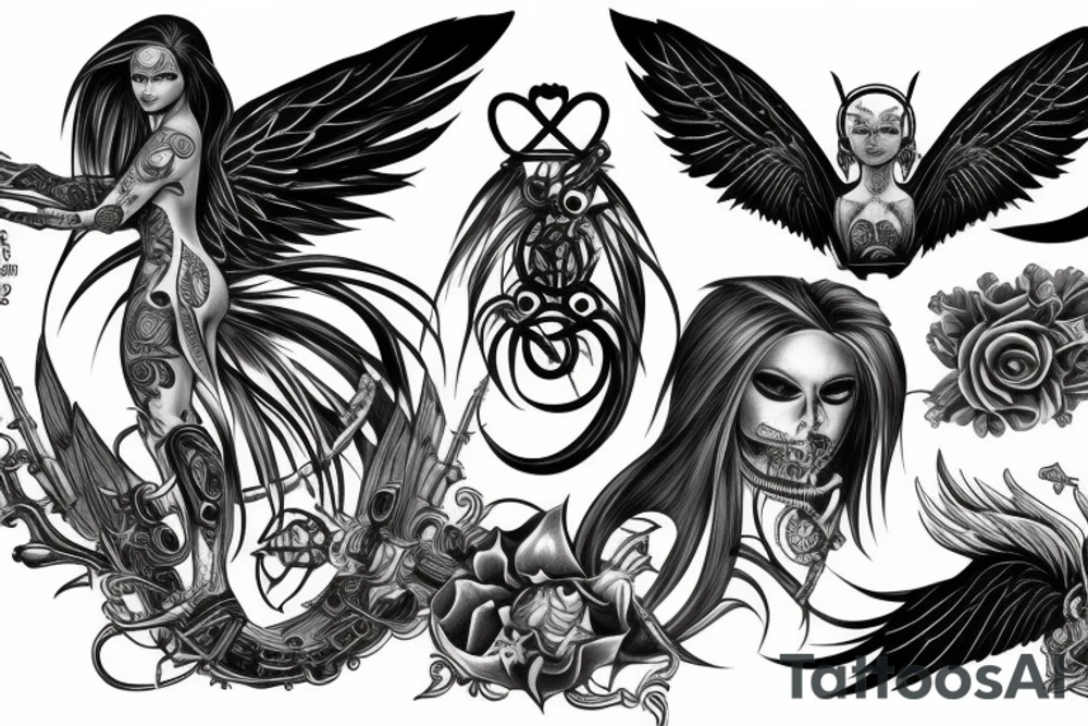 angel war tattoo idea