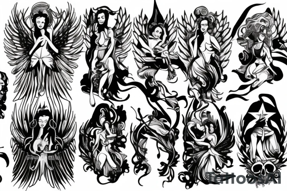 angel war tattoo idea