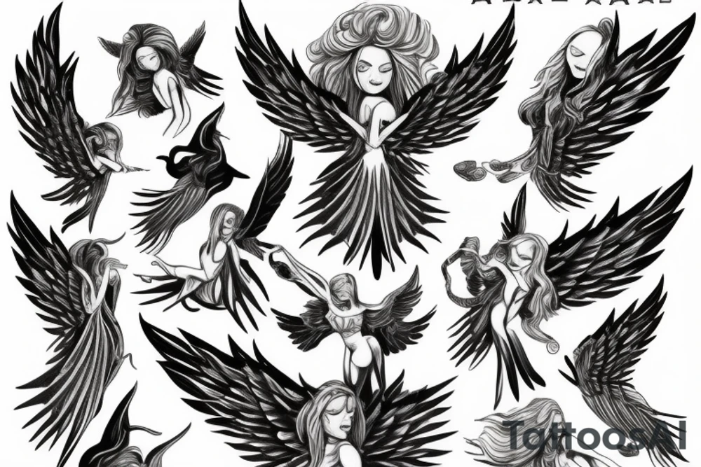 angel war tattoo idea