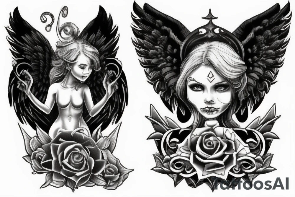 angel war tattoo idea