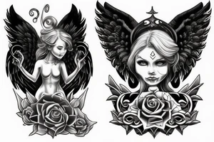 angel war tattoo idea