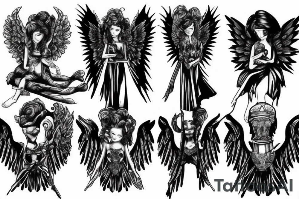 angel war tattoo idea