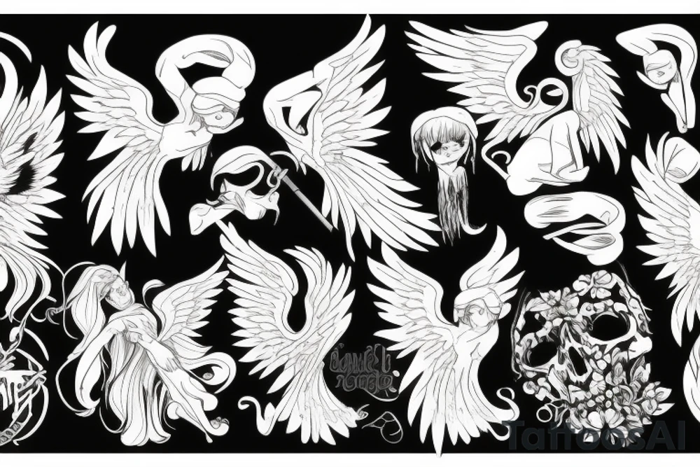 angel war tattoo idea