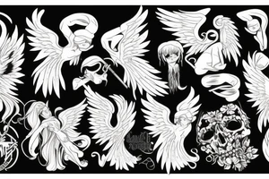 angel war tattoo idea