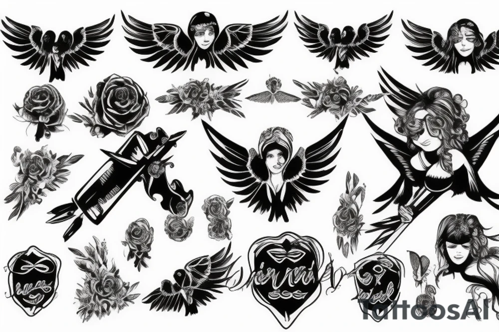 angel war tattoo idea