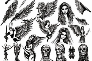 angel war tattoo idea