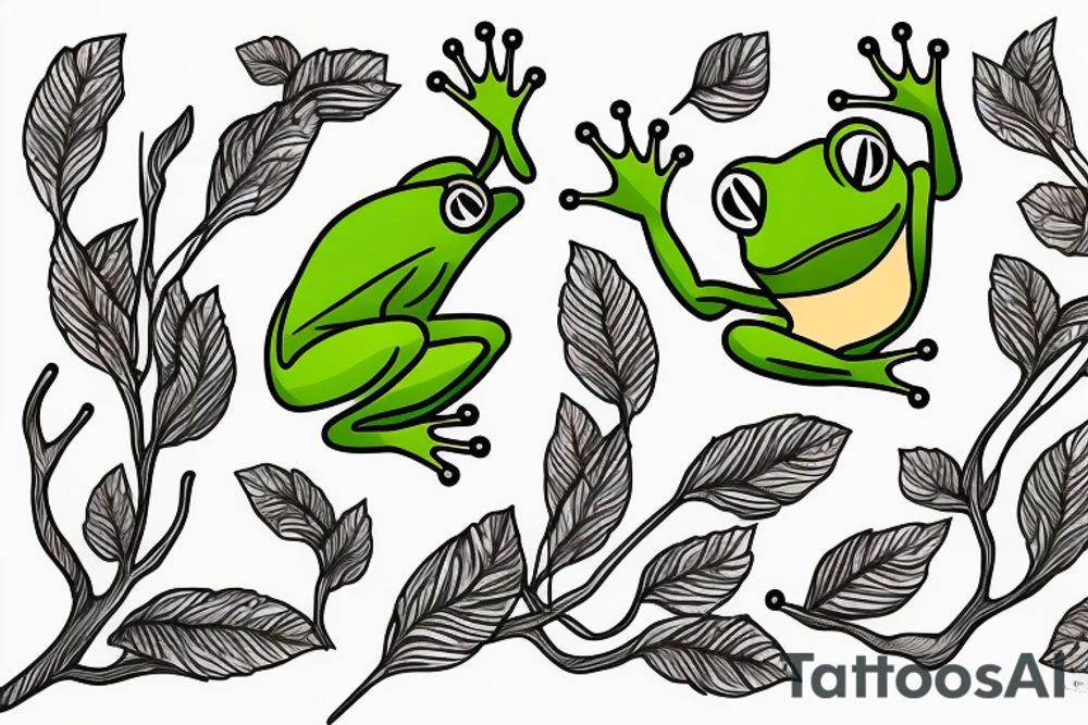 A tree frog tattoo idea