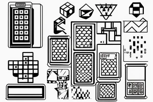 basic small tetris tattoo idea