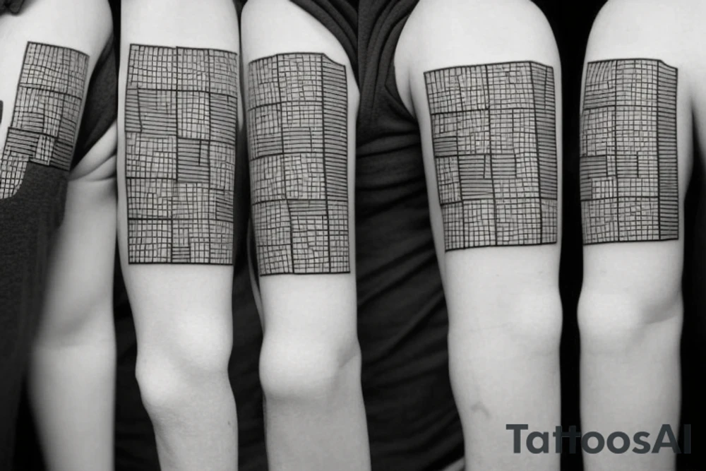 basic small tetris tattoo idea